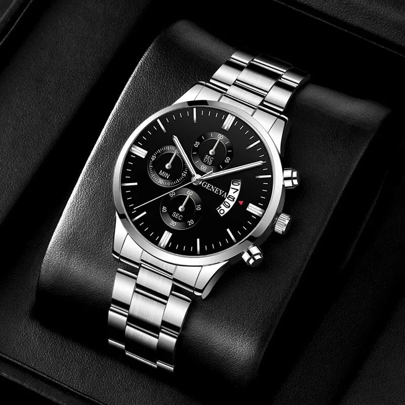 Luxury Calendar Quartz Wrist Watch for Men | Fashionable Business Timepiece