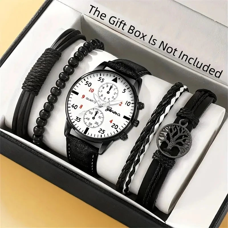 New Luxury Hip Hop Men's Fashion Watches – Sporty Wristwatch Set for Men, Includes Bracelet and Timepiece, Relógio Masculino.
