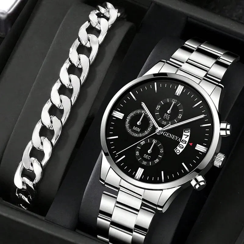 Luxury Calendar Quartz Wrist Watch for Men | Fashionable Business Timepiece