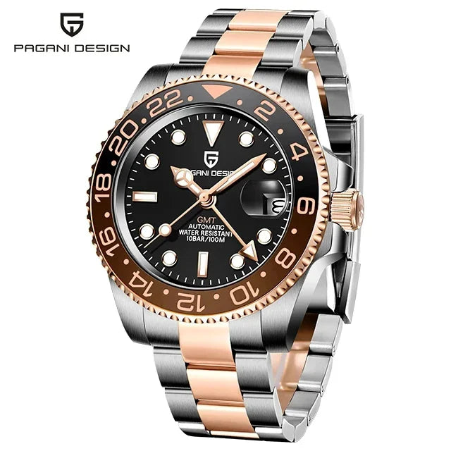 Pagani Design PD-1662 V5: Luxury Men's GMT Watch | Ceramic Bezel, Sapphire Glass