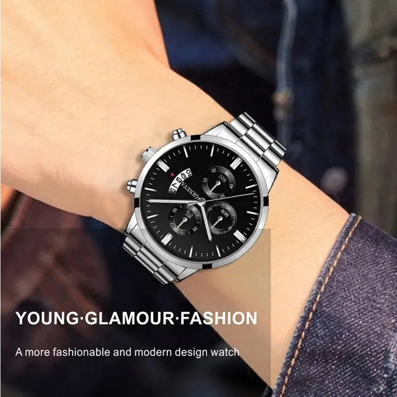 Luxury Calendar Quartz Wrist Watch for Men | Fashionable Business Timepiece