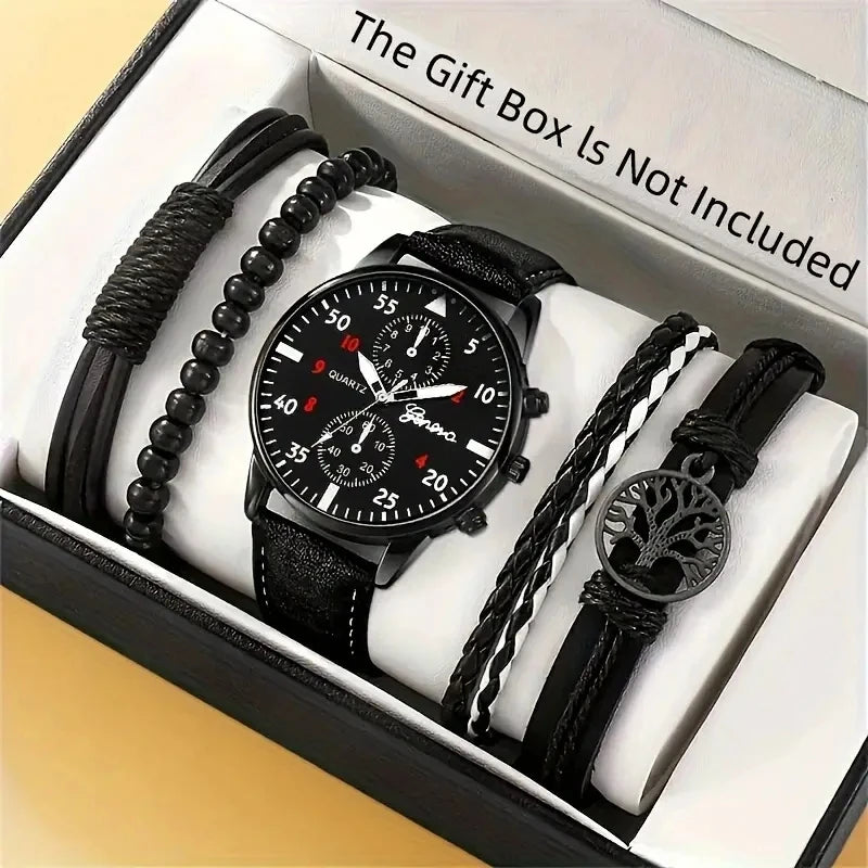 New Luxury Hip Hop Men's Fashion Watches – Sporty Wristwatch Set for Men, Includes Bracelet and Timepiece, Relógio Masculino.