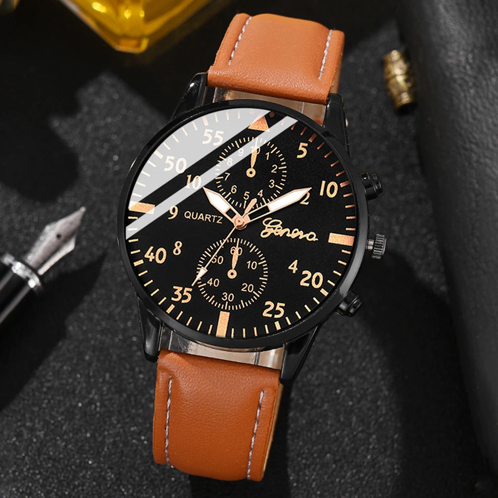 New Luxury Hip Hop Men's Fashion Watches – Sporty Wristwatch Set for Men, Includes Bracelet and Timepiece, Relógio Masculino.