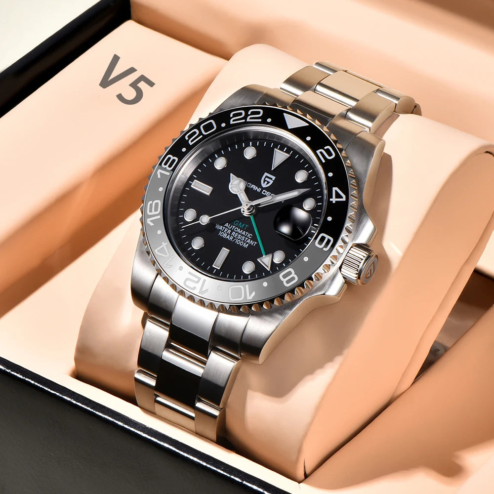 Pagani Design PD-1662 V5: Luxury Men's GMT Watch | Ceramic Bezel, Sapphire Glass