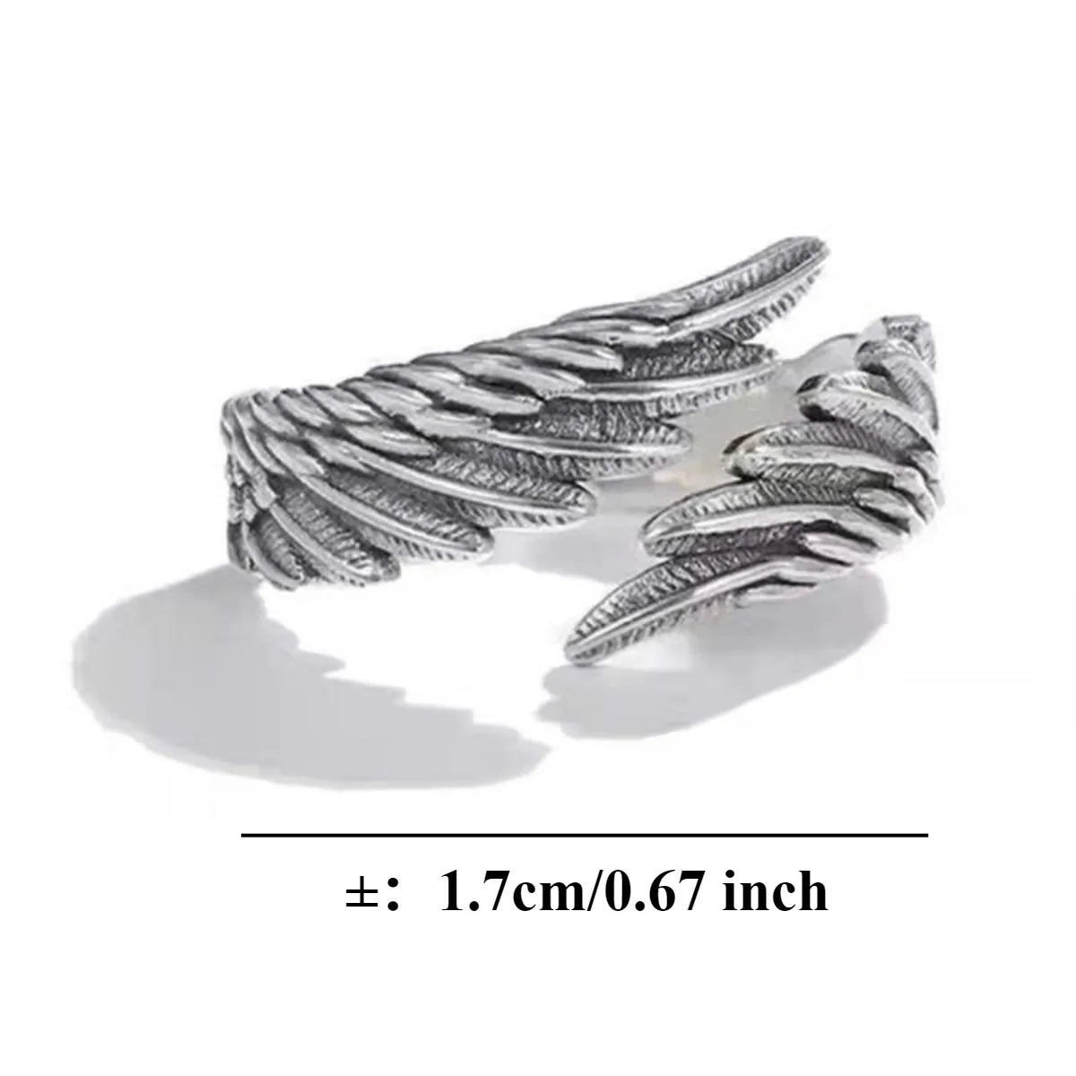 Vintage Angel Wing Demon Eye Hip Hop Adjustable Couple Ring for Men Women