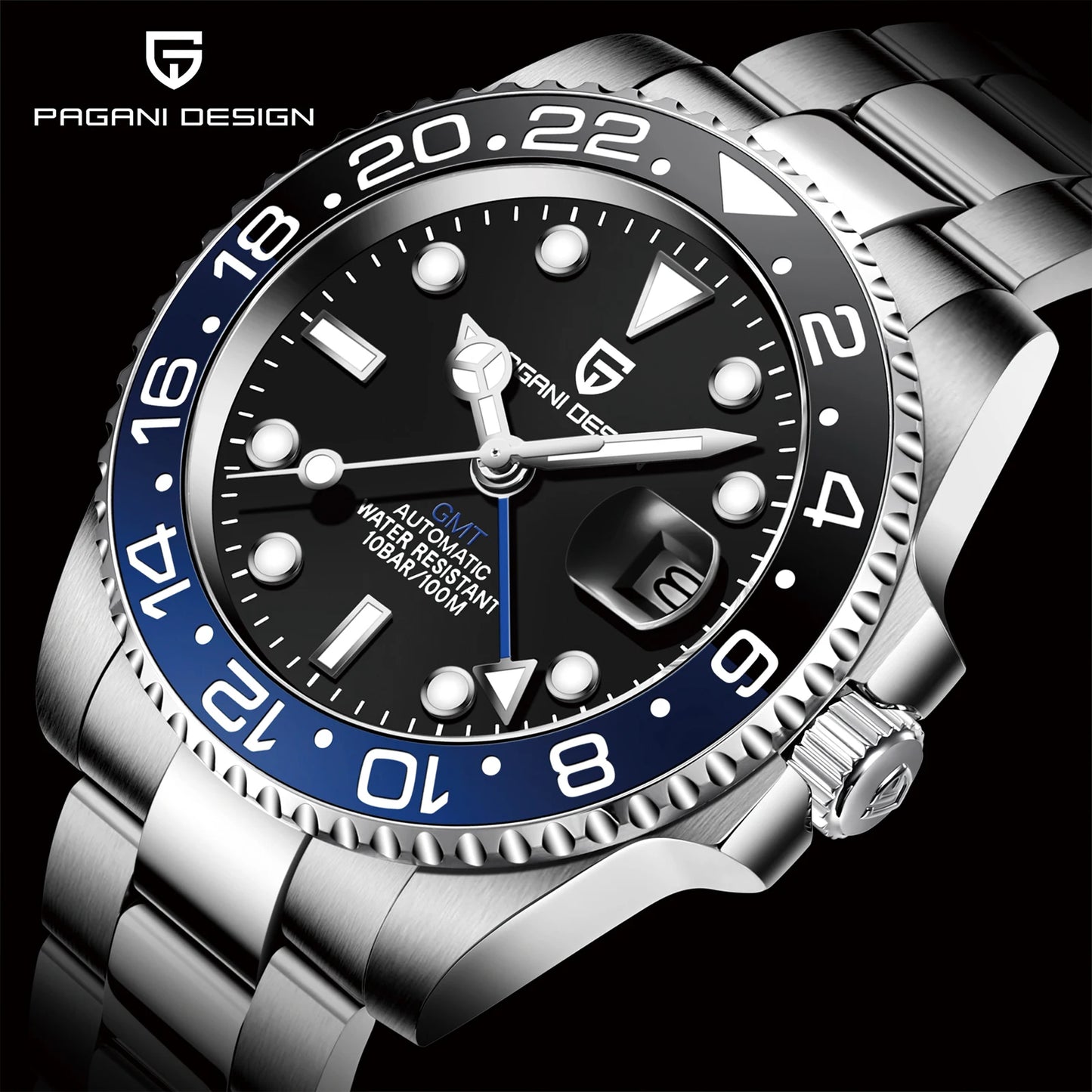 Pagani Design PD-1662 V5: Luxury Men's GMT Watch | Ceramic Bezel, Sapphire Glass