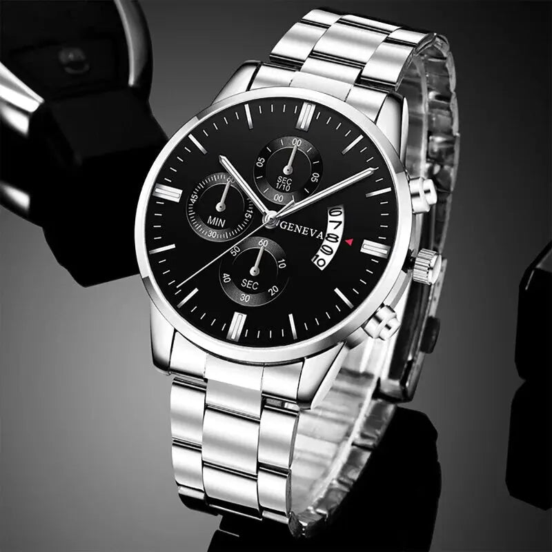 Luxury Calendar Quartz Wrist Watch for Men | Fashionable Business Timepiece