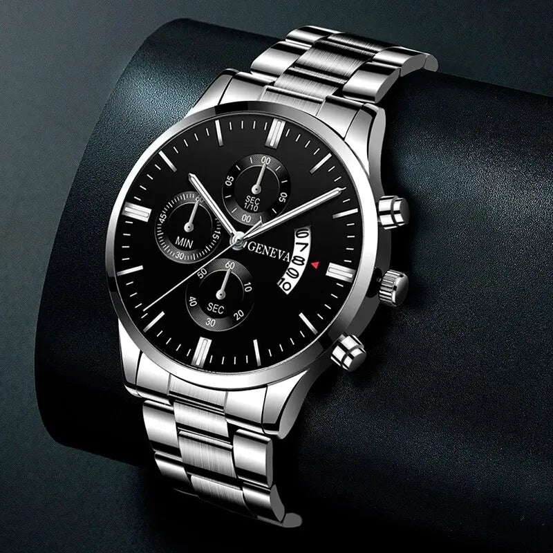 Luxury Calendar Quartz Wrist Watch for Men | Fashionable Business Timepiece