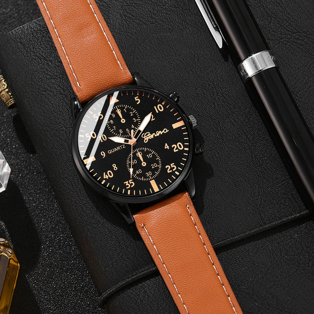 New Luxury Hip Hop Men's Fashion Watches – Sporty Wristwatch Set for Men, Includes Bracelet and Timepiece, Relógio Masculino.