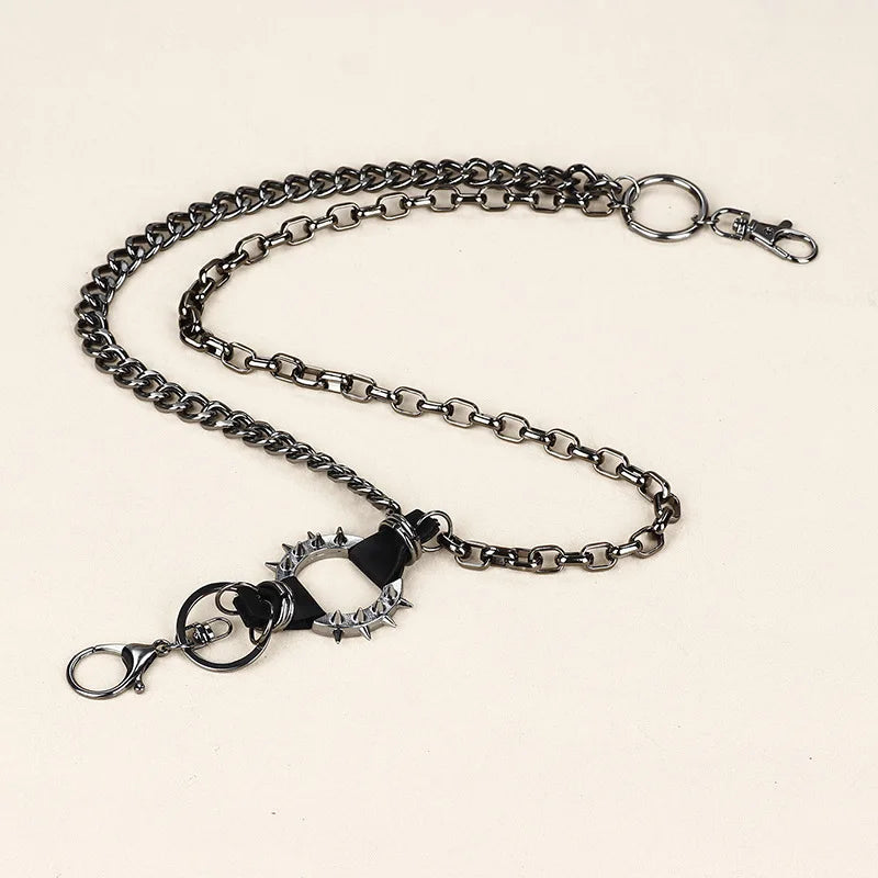 Balck Color Hip-hop Pants Belt Chains Jewelry Accessories